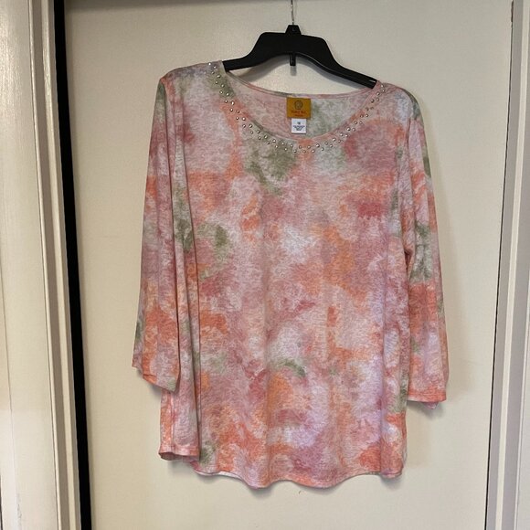 Ruby Road Woman 3/4 length sleeve top, size 1X - Picture 1 of 3